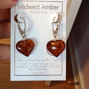 925 Midwest Amber Earrings